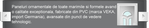 Paneluri ornamentale PVC marca VEKA, import Germania