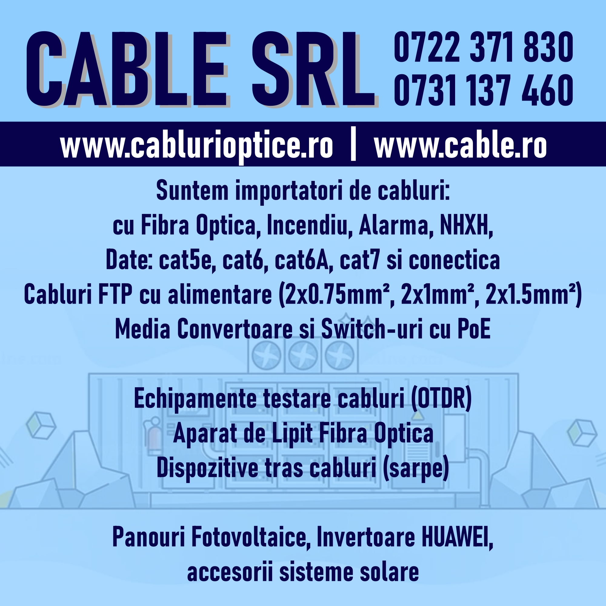 Cabluri optice, coaxiale și conetică