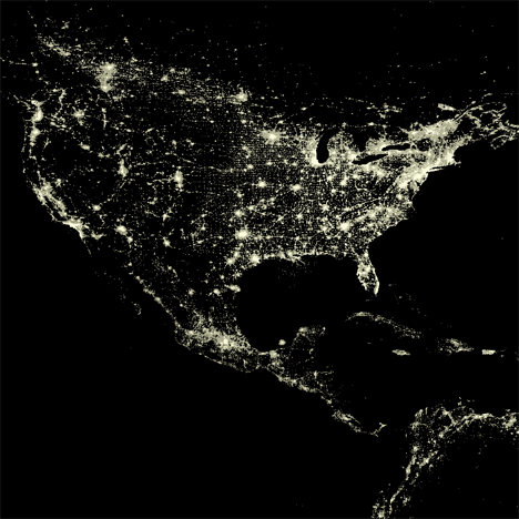 Luminile pe timp de noapte ale Statelor Unite ale Americii